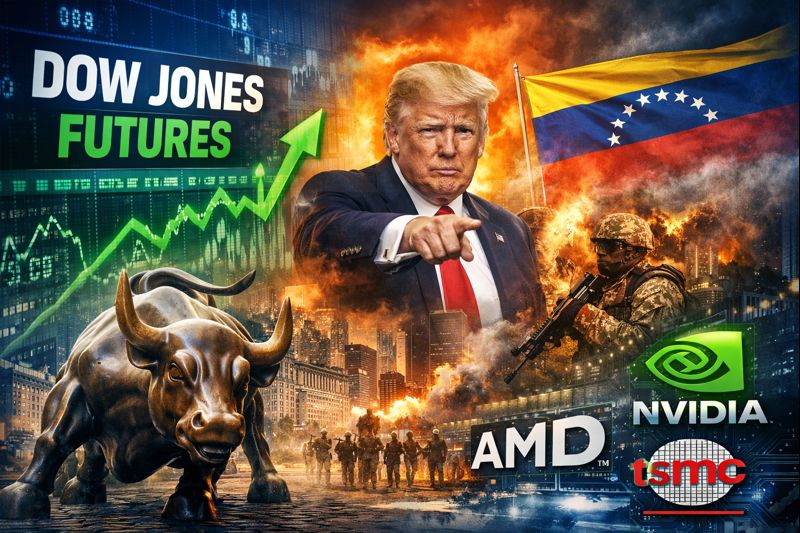 Dow Jones futures stabilné, investori sledujú dôsledky Trumpovho zásahu vo Venezuele a silu technologických titulov